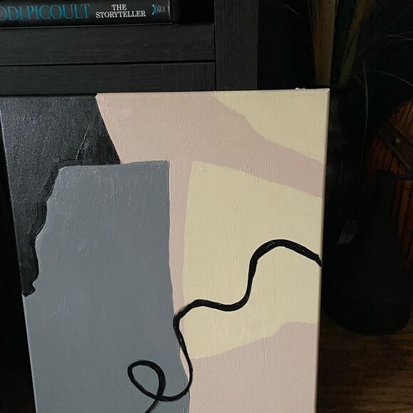 Original Artwork  2 pc Abstract Acrylic Painting 16"x 20"  each Minimalist - Picture 3 of 3